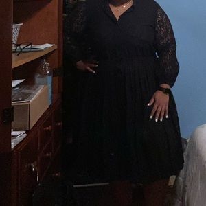 Black Lace Dress (Girl With Curves Lane Bryant)-24